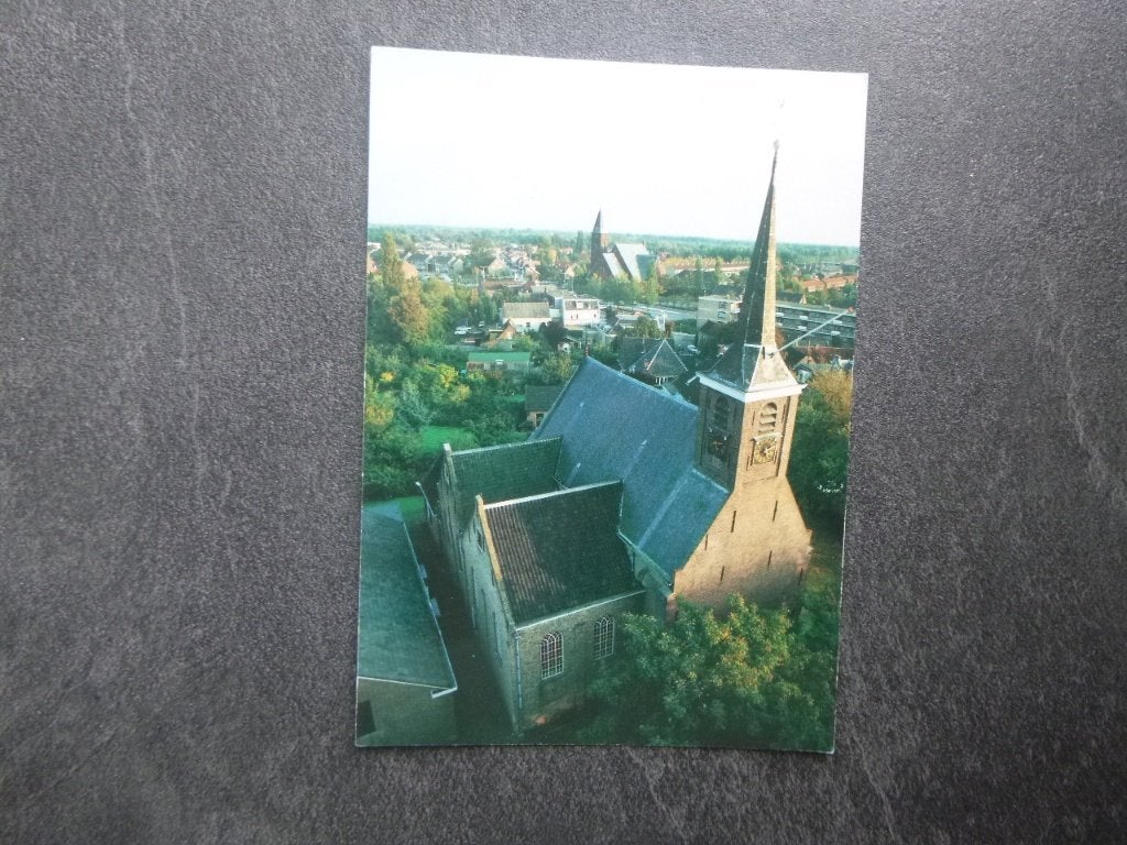 Barendrecht, nh kerk/panorama, Verzamelen, Ansichtkaarten | Nederland, Verzenden, 1980 tot heden, Ongelopen