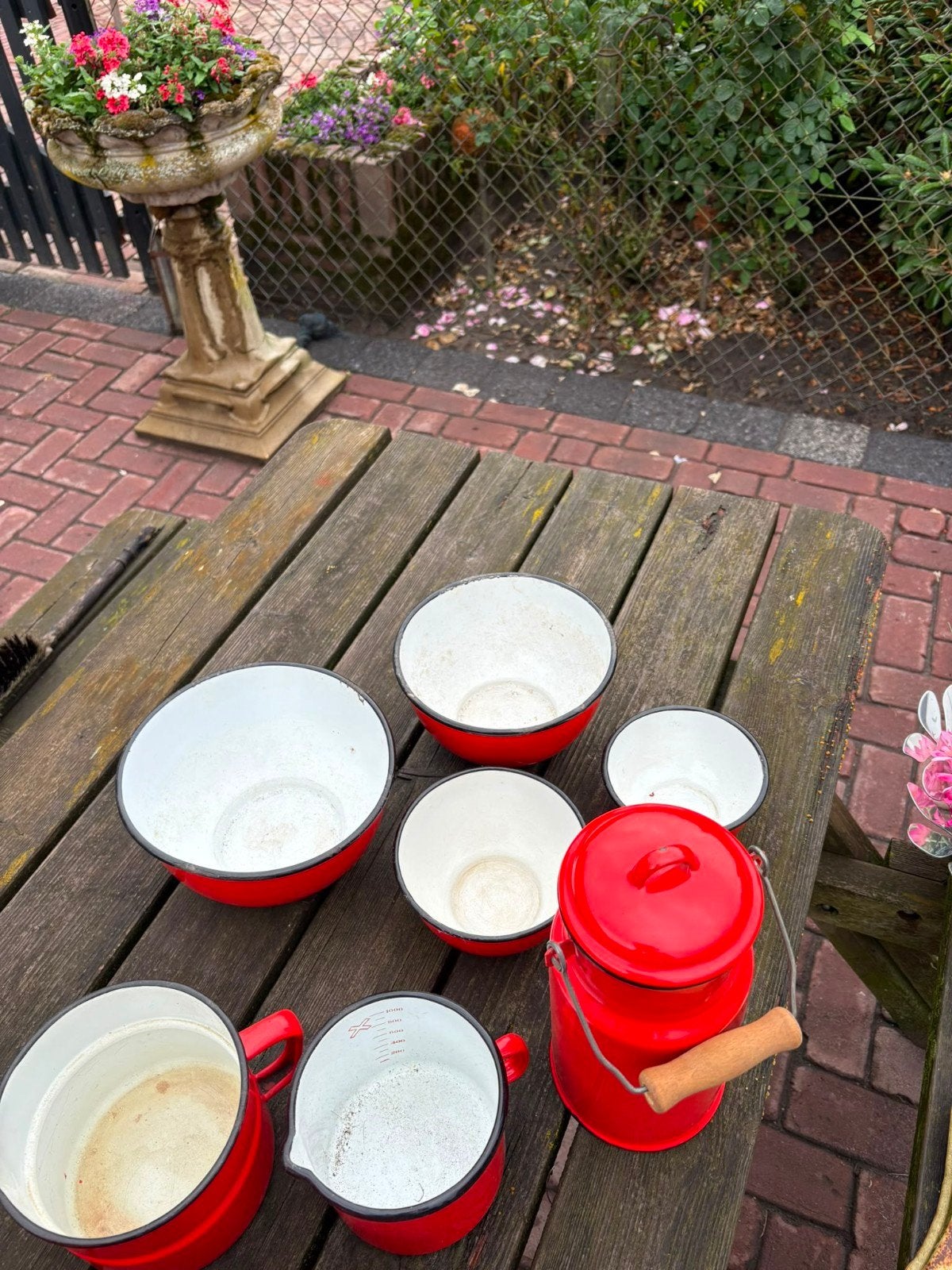 Oud Hollandse emaille potten en pannen - Decoratie keuken, Ophalen