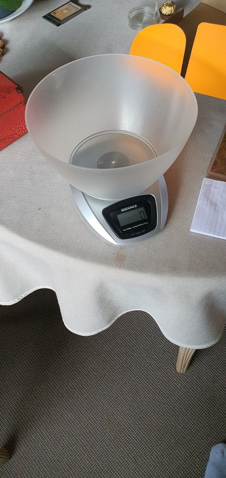 Soehnle Digitale Keukenweegschaal met Kom, Minder dan 10 kg, Keukenweegschaal, Ophalen of Verzenden, Fijner dan 1 gram