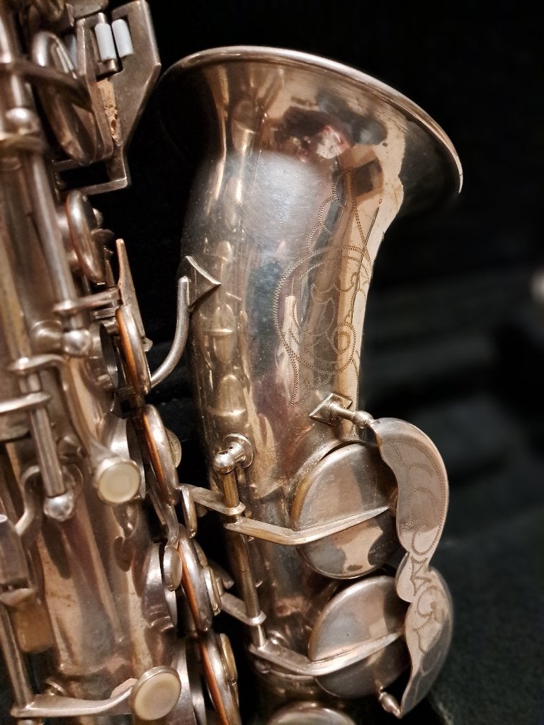 Pierret alt saxofoon Super Artiste 1949, Ophalen of Verzenden, Gebruikt, Alt, Met koffer