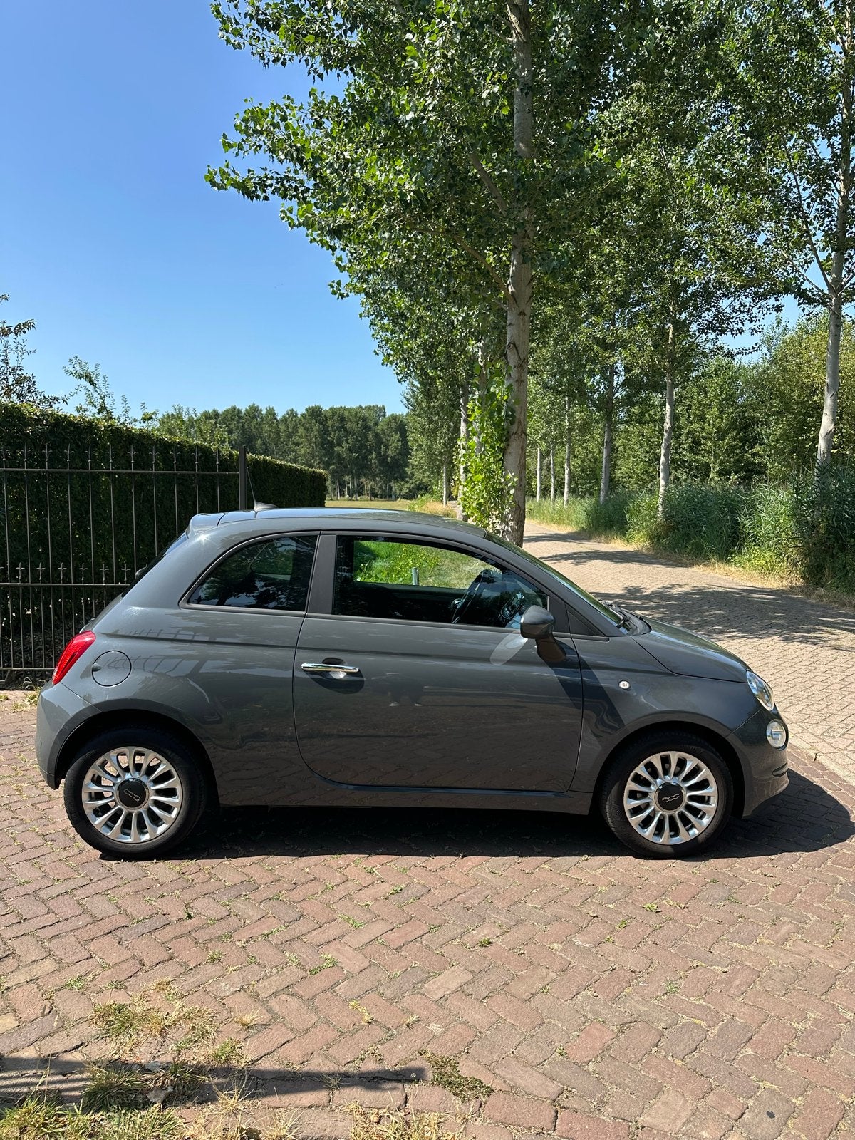 Fiat 500 Twinair Turbo 80pk 2017 Grijs, Voorwielaandrijving, 31 €/maand, 905 kg, Origineel Nederlands