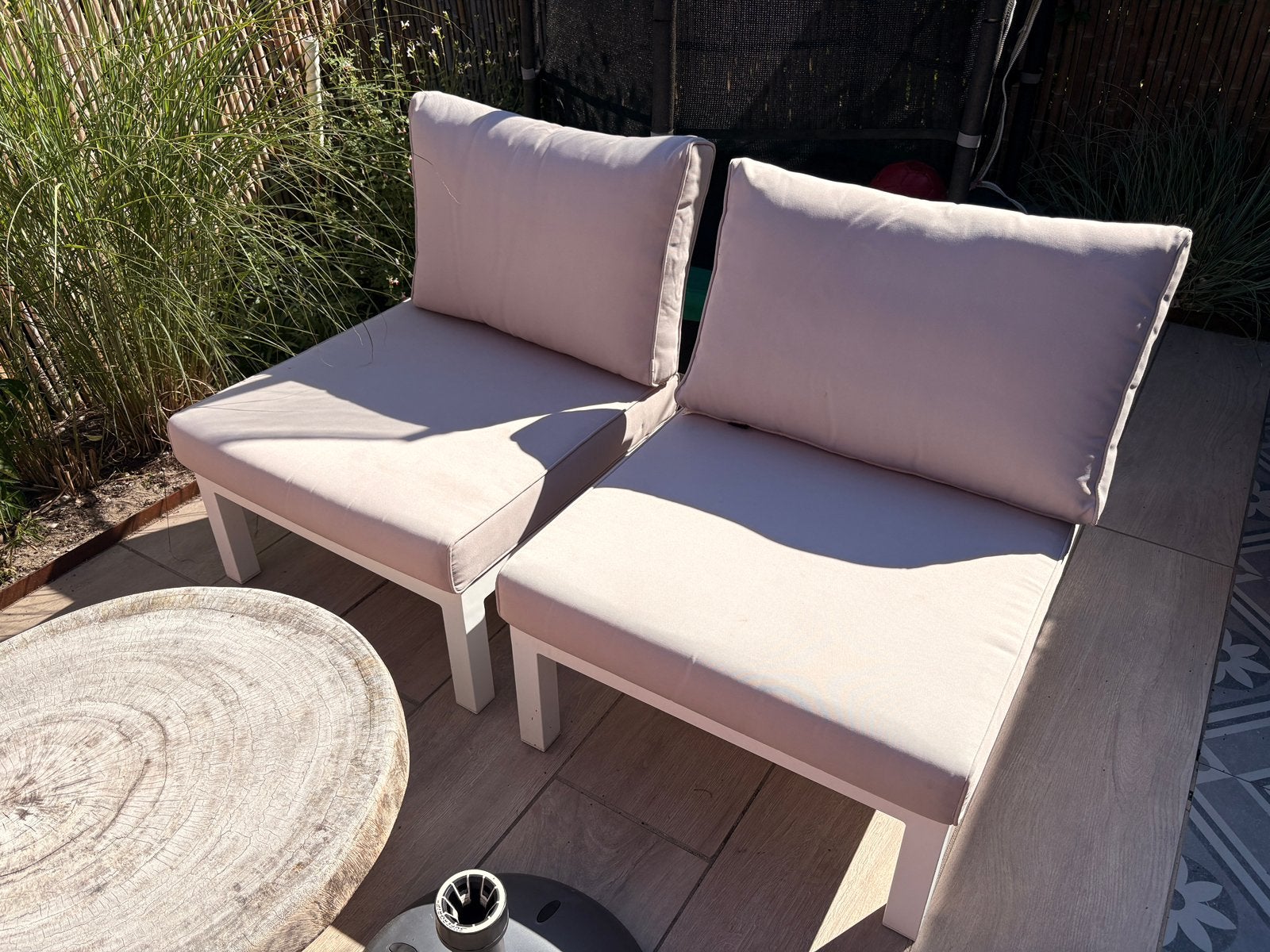 Loungestoel 2x Exotan, Aluminium, Zo goed als nieuw, Loungeset, Stoel