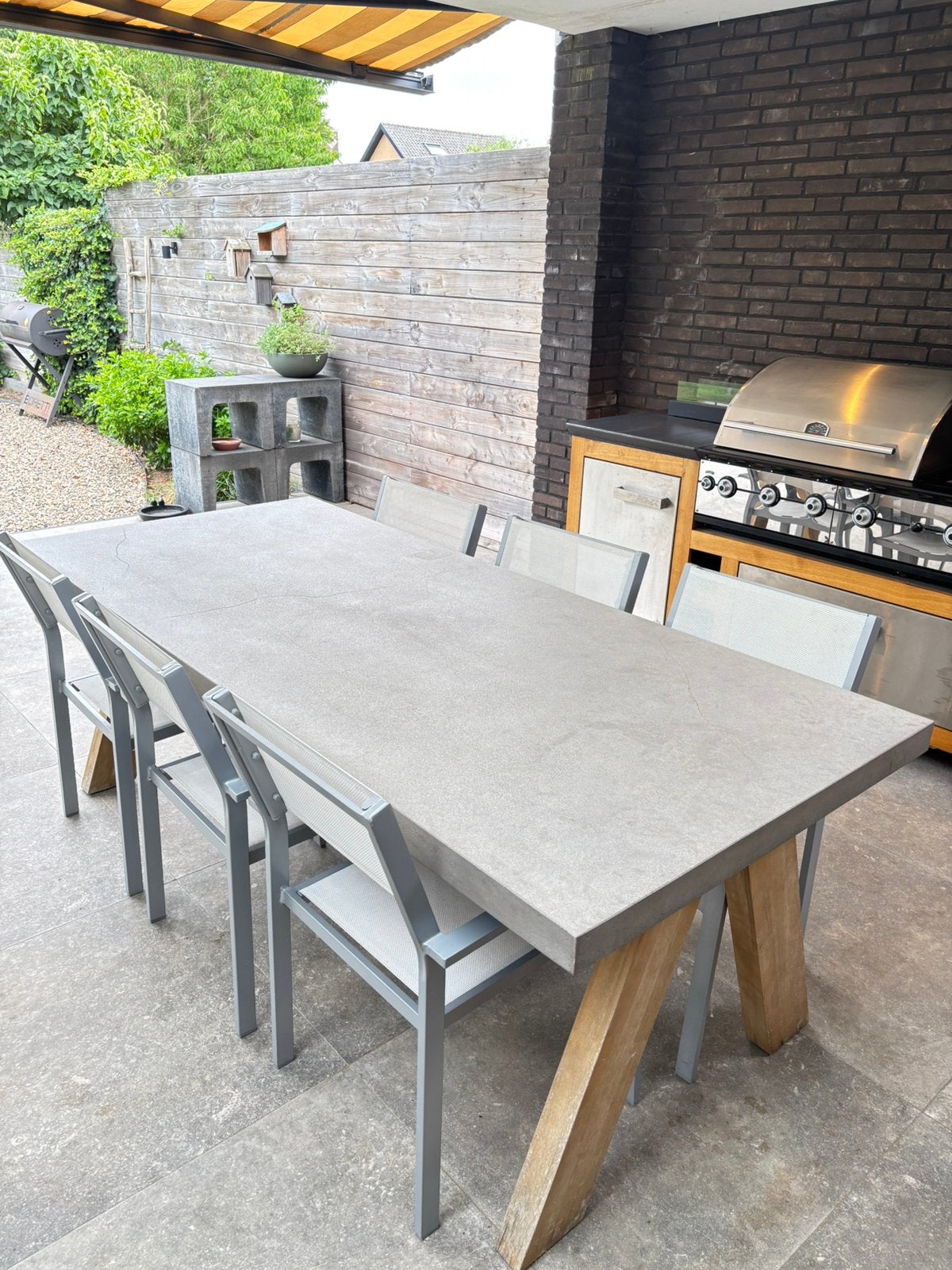 Tuintafel, Ophalen, Gebruikt, Rechthoekig, Overige materialen