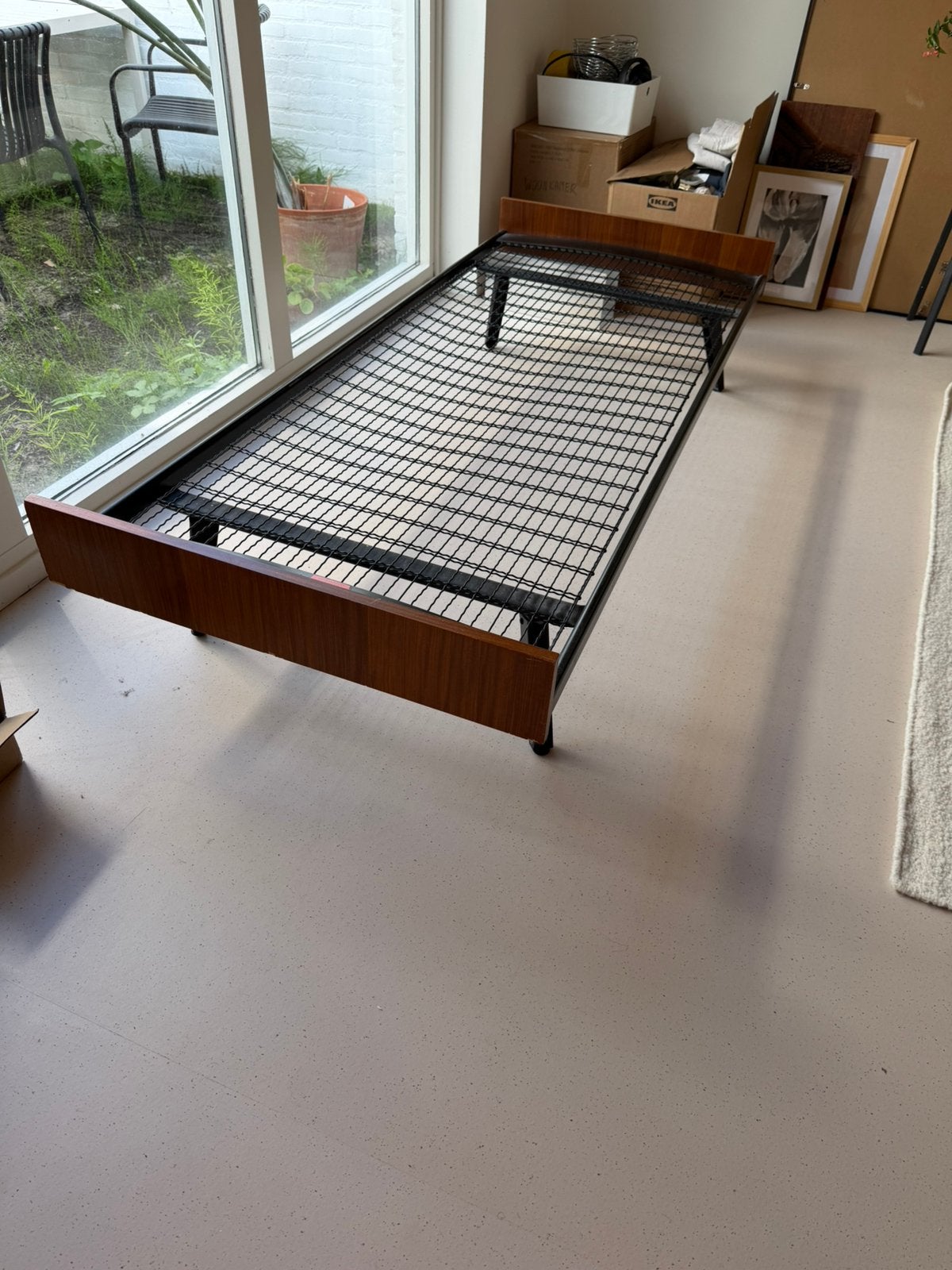 Vintage daybed, Ophalen, Gebruikt, Eenpersoons, Bruin