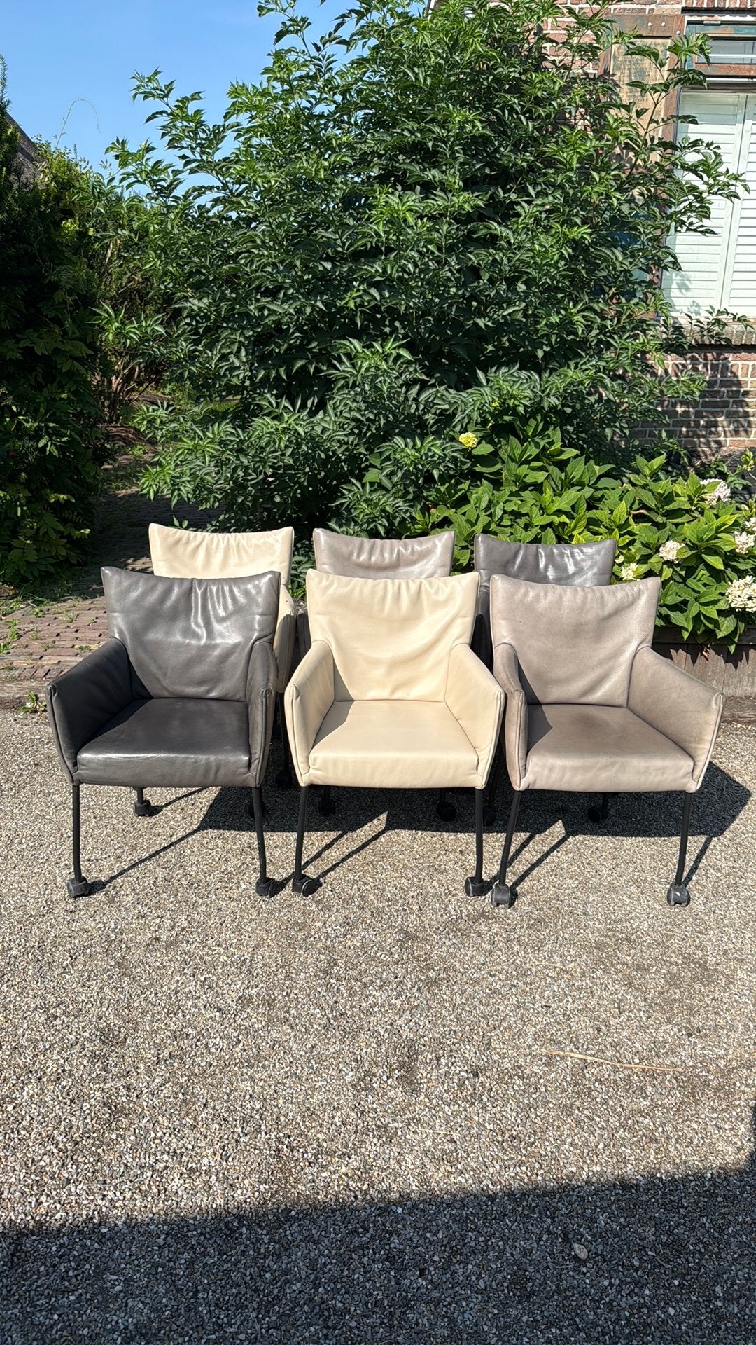 Jess Design Charlie eetkamerstoelen 6 stuks leer opknappers, Ophalen, Zo goed als nieuw