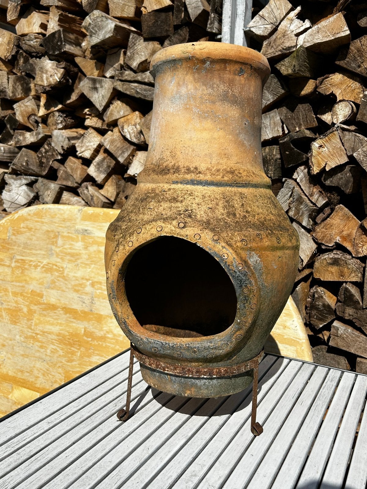 Terracotta vuurkorf / tuinhaard - kringloopwinkel Nochris, Ophalen, Gebruikt, Vuurkorf