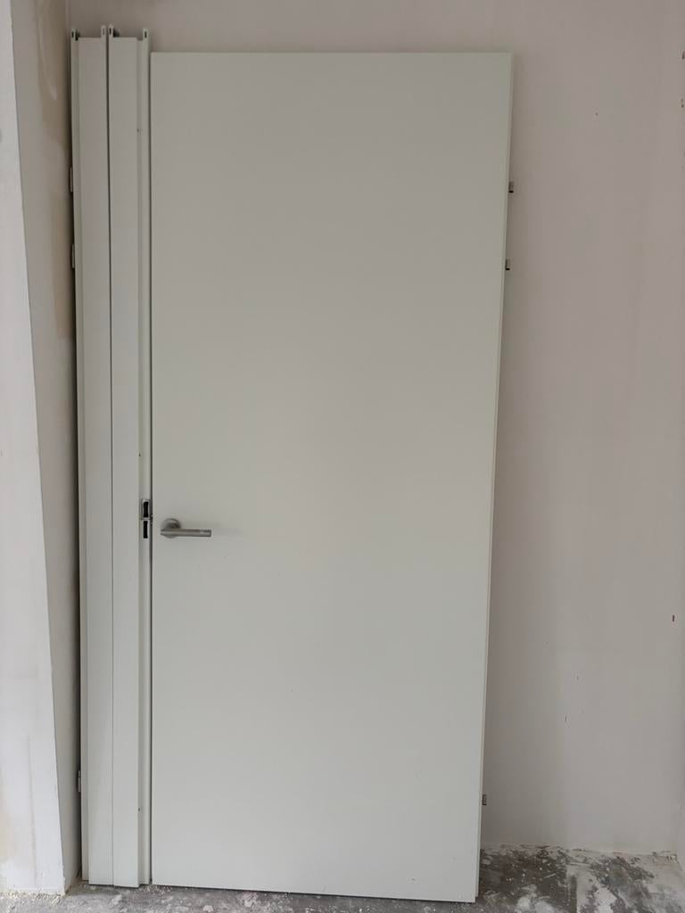 Witte binnendeur met klink - Zo goed als nieuw, Ophalen, 80 tot 100 cm, Binnendeur, Zo goed als nieuw