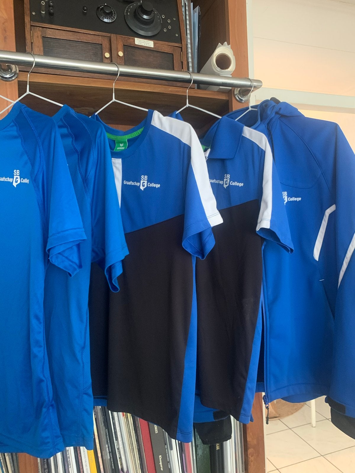 Sportshirts en jas Graafschap College - Erima, Blauw, Ophalen of Verzenden, Voetbal, Gedragen