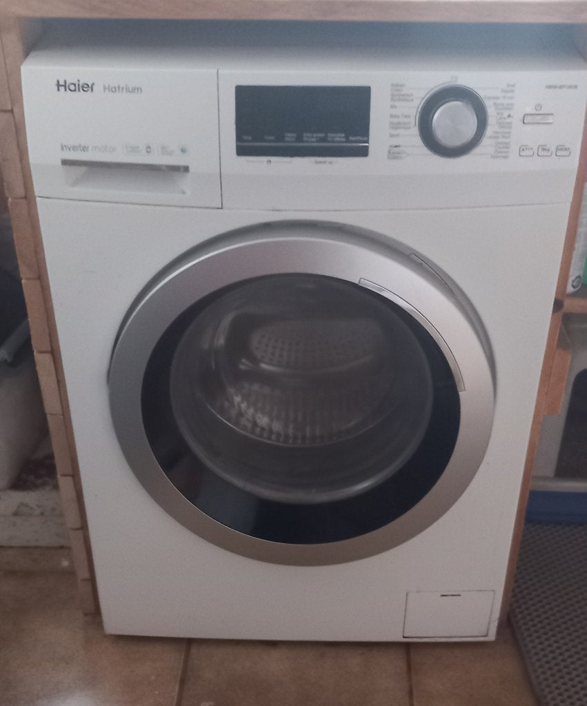 Wasmachine Haier Hatrium, Ophalen, Gebruikt, Voorlader, 85 tot 90 cm