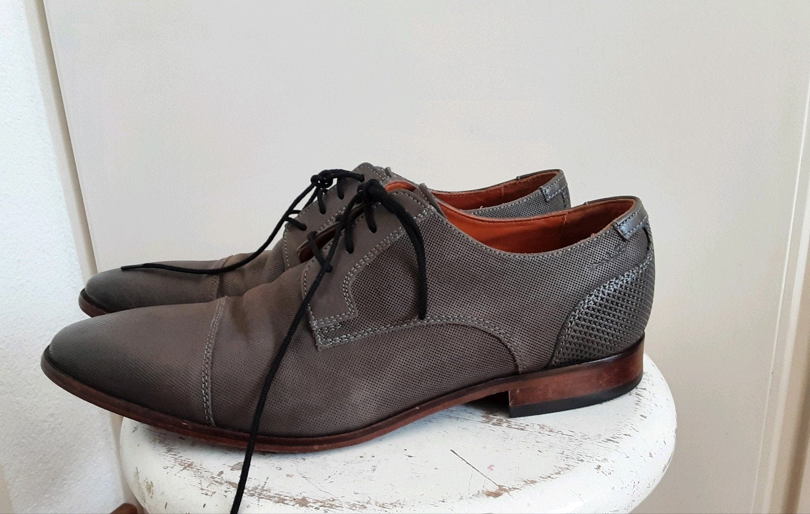 Van LIER schoenen maat 9 (43) taupe, Kleding | Heren, Overige kleuren, Van Lier, Ophalen of Verzenden, Gedragen