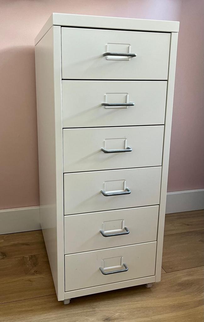Ladeblok Helmer wit Ikea, Ophalen, Minder dan 50 cm, Gebruikt, 5 laden of meer