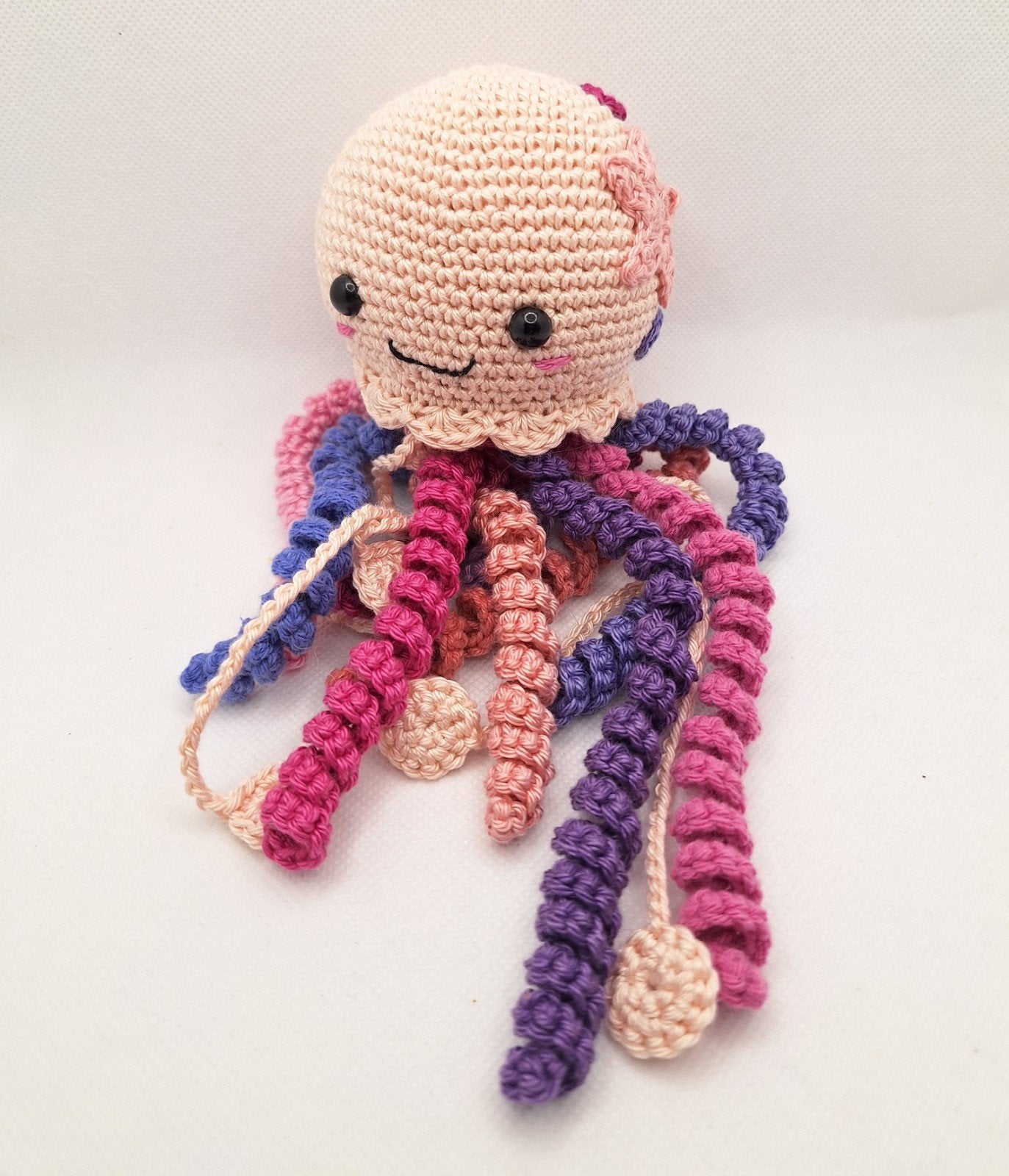 Gehaakte Octopus Rammelaar - Sensorisch Baby Speelgoed, Ophalen of Verzenden