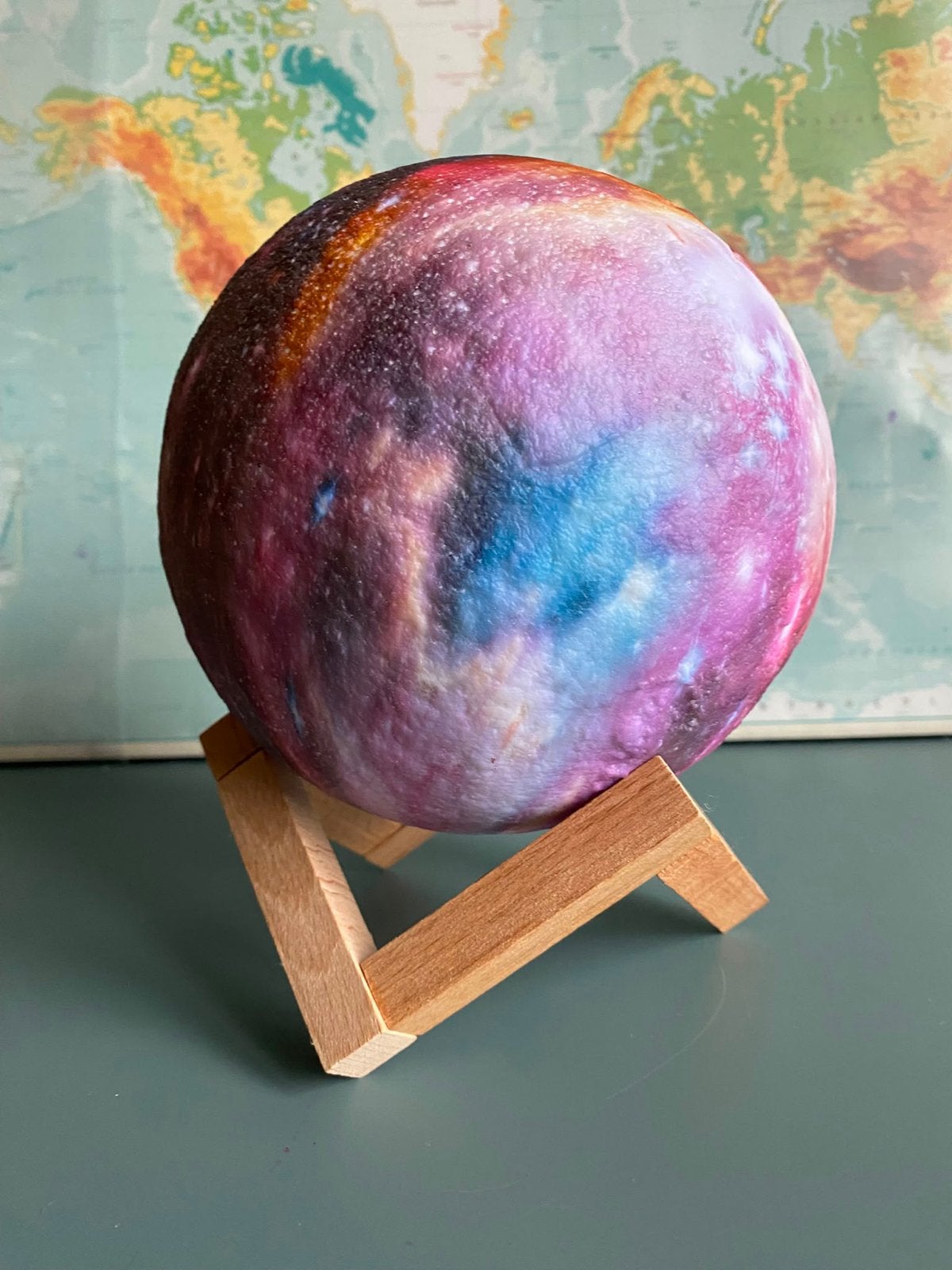 Galaxy lamp - 3D geprinte maanlamp met USB-aansluiting, Overige merken, Kunststof, Meerkleurig, Overige fittingen