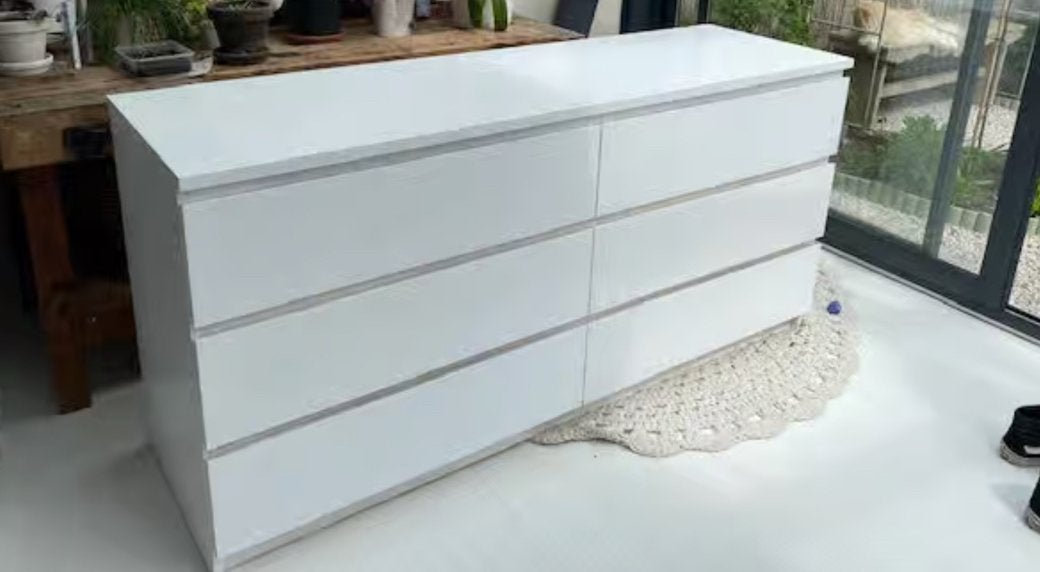 Malm ladekast ikea 6 lades, Ophalen, 50 tot 100 cm, Zo goed als nieuw, Minder dan 100 cm