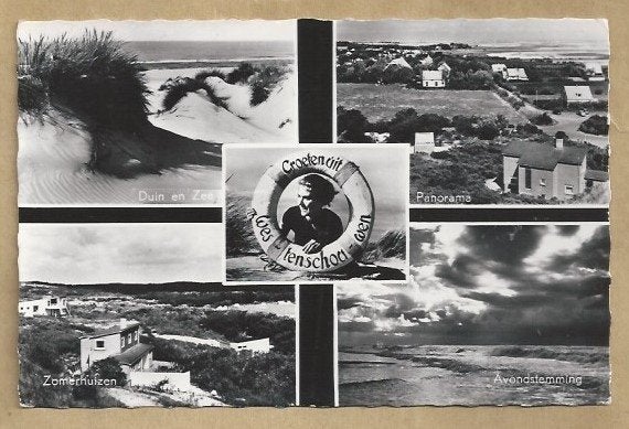 Oude ansichtkaart Westerschouwen-Burgh, Zeeland, Ophalen of Verzenden, 1940 tot 1960, Gelopen, Zeeland
