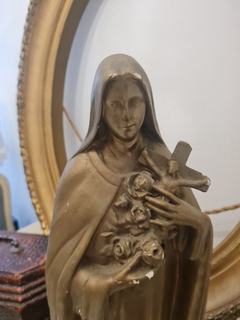 Antiek hol beeld heilige Theresia, Ophalen of Verzenden
