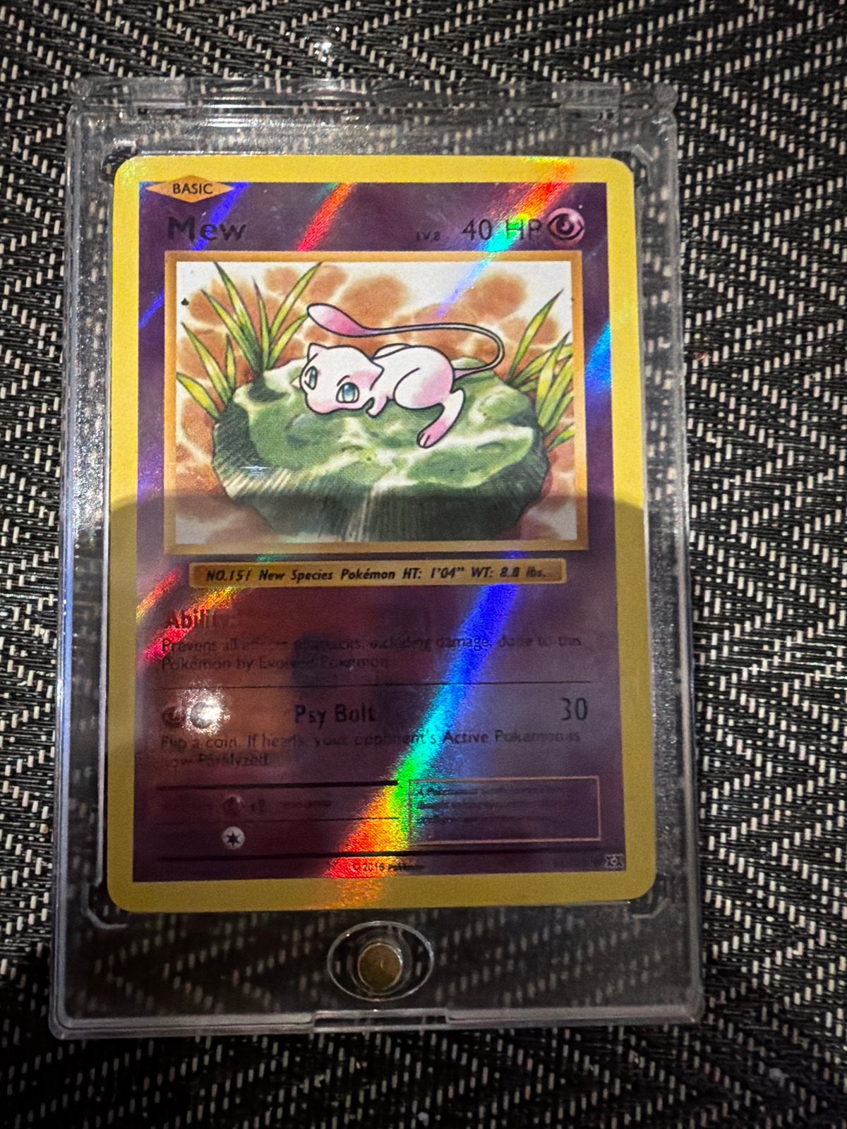 Pokémon Kaart: Mew (Evolution) - Holo Foil, Ophalen of Verzenden, Zo goed als nieuw, Losse kaart, Foil
