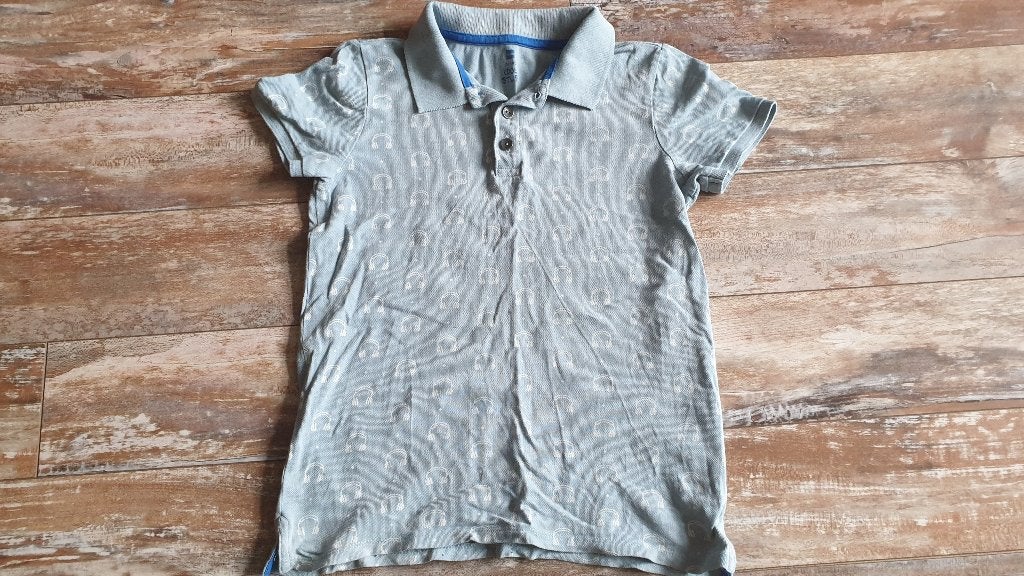 Licht blauw polo t-shirt Hema mt 134/140, Ophalen of Verzenden, Zo goed als nieuw, Shirt of Longsleeve, Hema