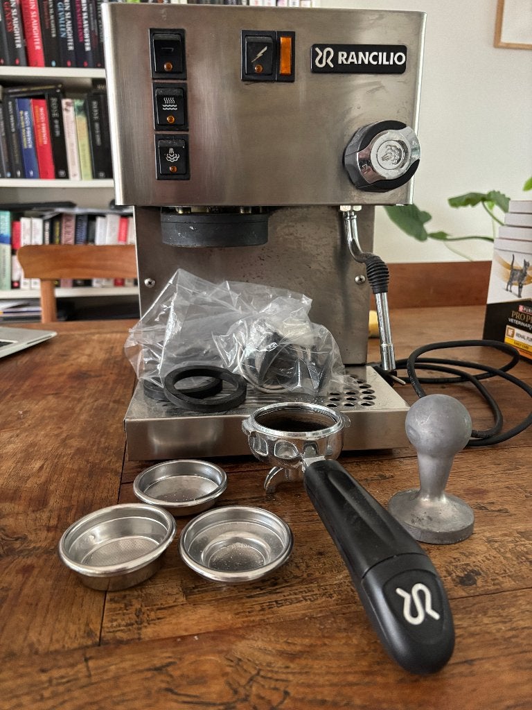 Rancillio Silvia V3 Espresso machine (Defect) en accesoires., Ophalen, Gebruikt, Espresso apparaat, Koffiebonen