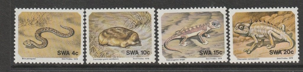 TSS Kavel 830137 Namibië SWA pf minr 440-443 Woestijndieren, Ophalen, Overige landen, Postfris