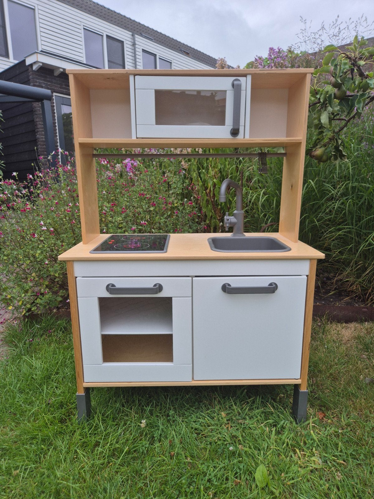 Houten IKEA speelkeuken met magnetron en kookplaat, Ophalen, Gebruikt, Hout, Speelkeuken