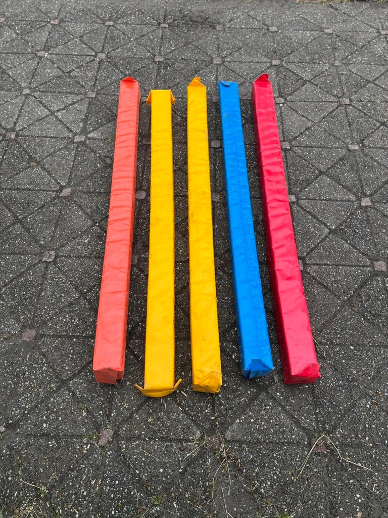 5 Soft poles / 5 zachte hindernisbalken, Dieren en Toebehoren, Paarden en Pony's | Overige Paardenspullen, Zo goed als nieuw, Recreatie