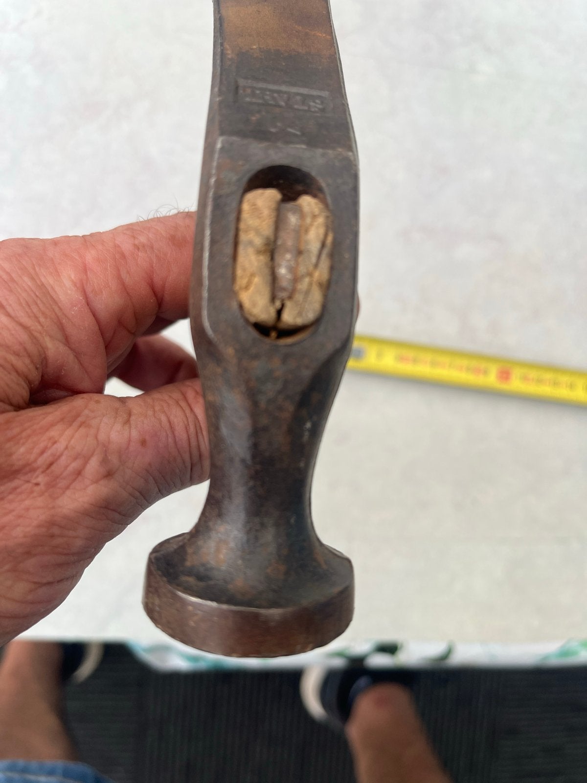 Oude Stahle hamer met houten steel - Vintage gereedschap, Ophalen of Verzenden, Gebruikt, Hamer, Overige merken