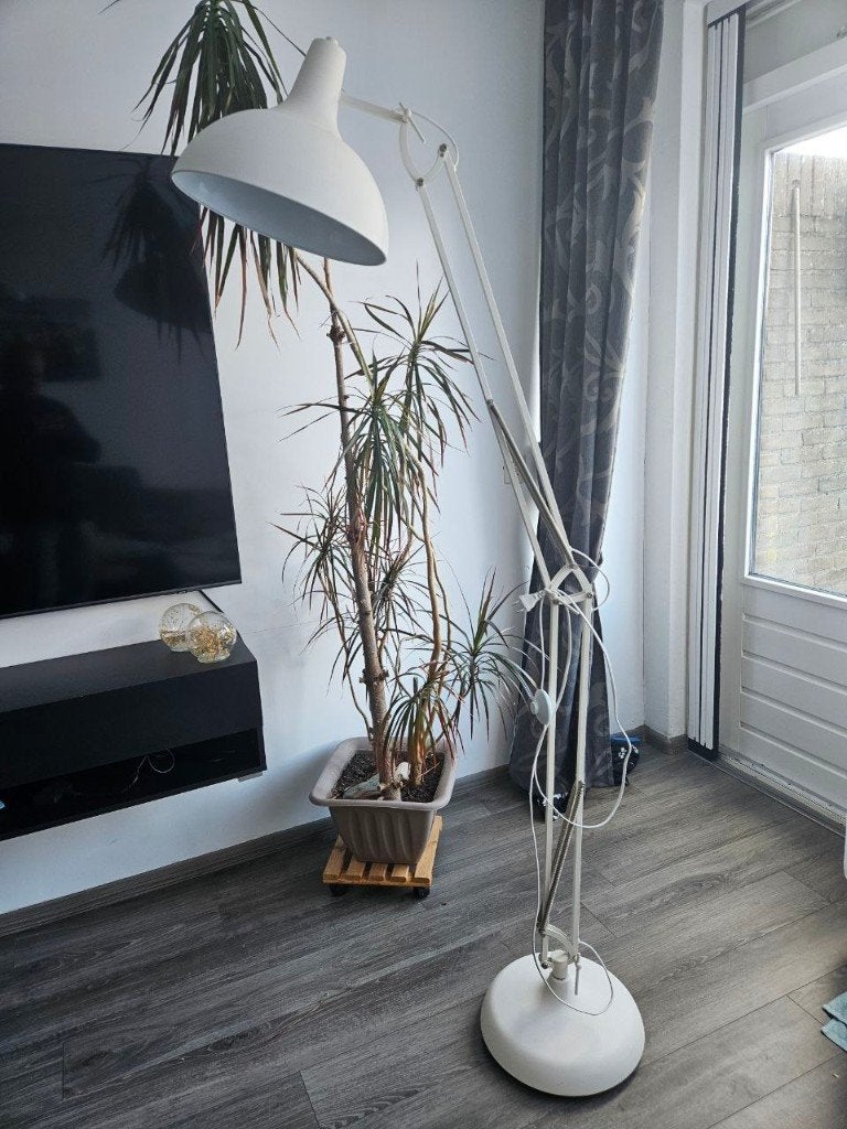Industriële metalen vloerlamp Mexlite Office magna, Ophalen, E27 (groot), Zo goed als nieuw, Metaal