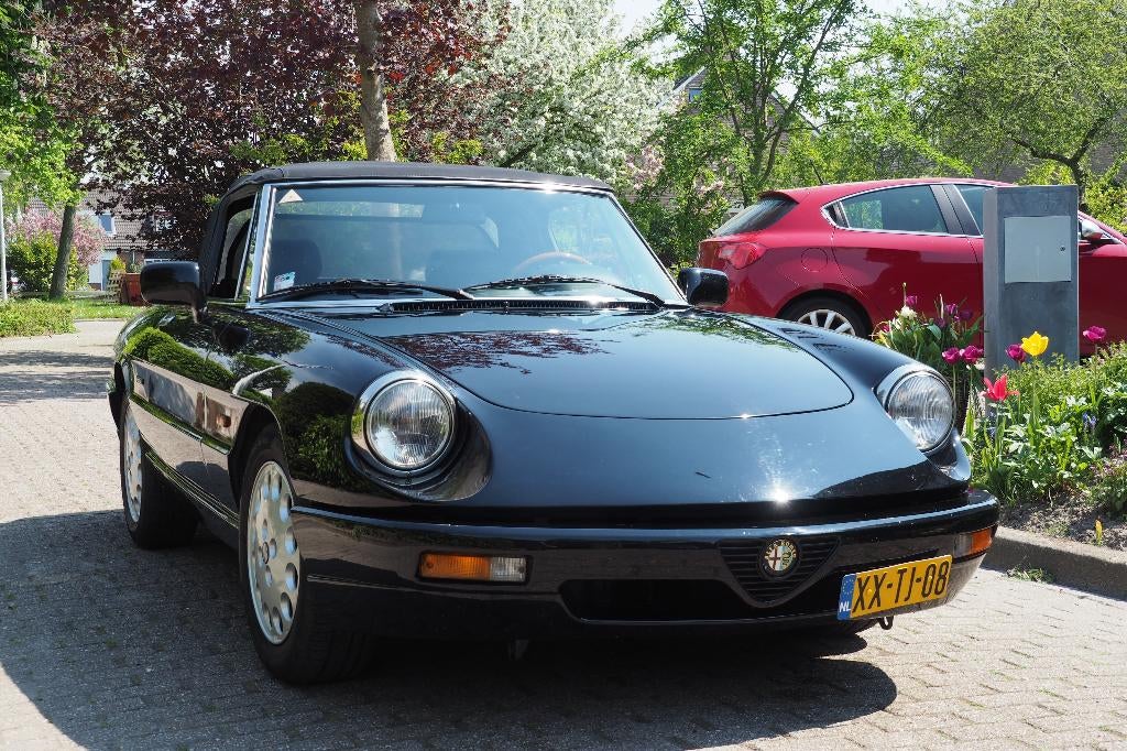 Alfa Romeo Spider 2.0 U9 1993 Zwart, Auto's, 1965 cc, Achterwielaandrijving, Zwart, 4 cilinders