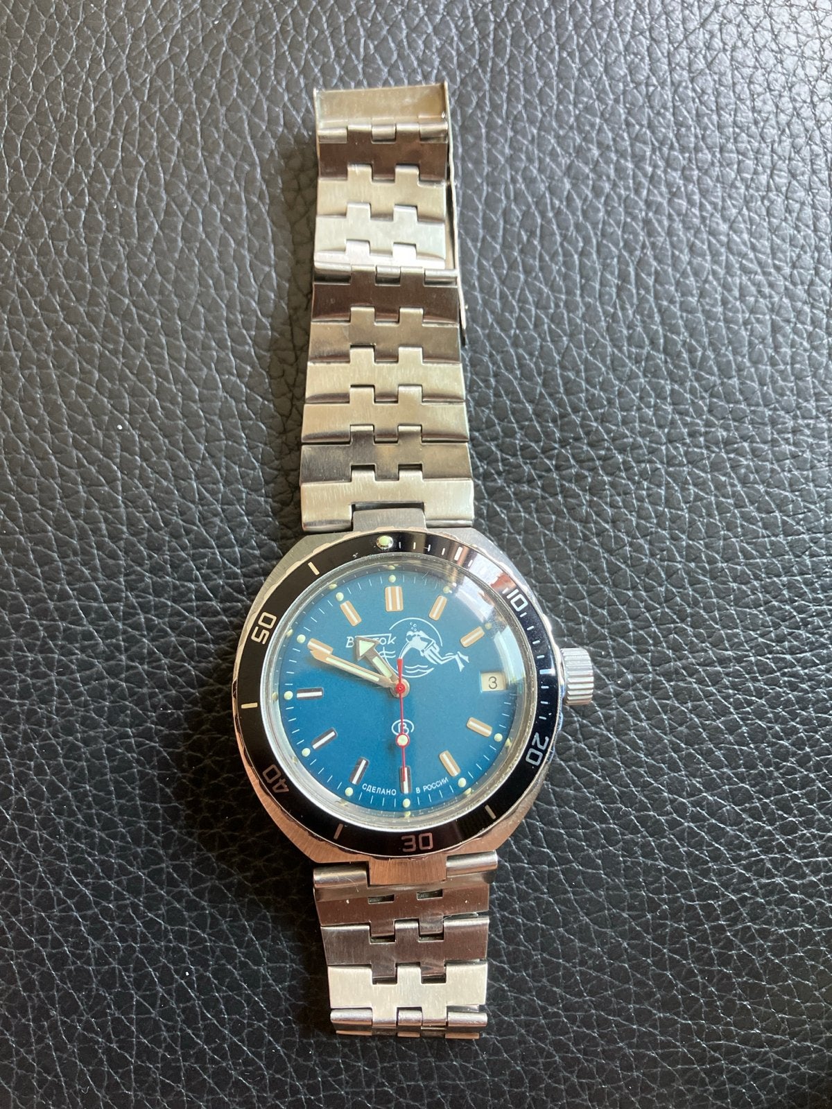 Vostok 2416.B Scuba Amphibian 9370059 - Gerestaureerd, Overige merken, Gebruikt, Staal, Polshorloge