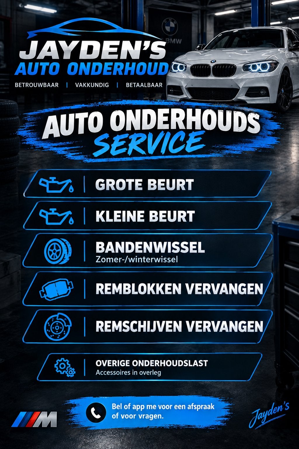 Auto onderhouds survice, Bandenservice