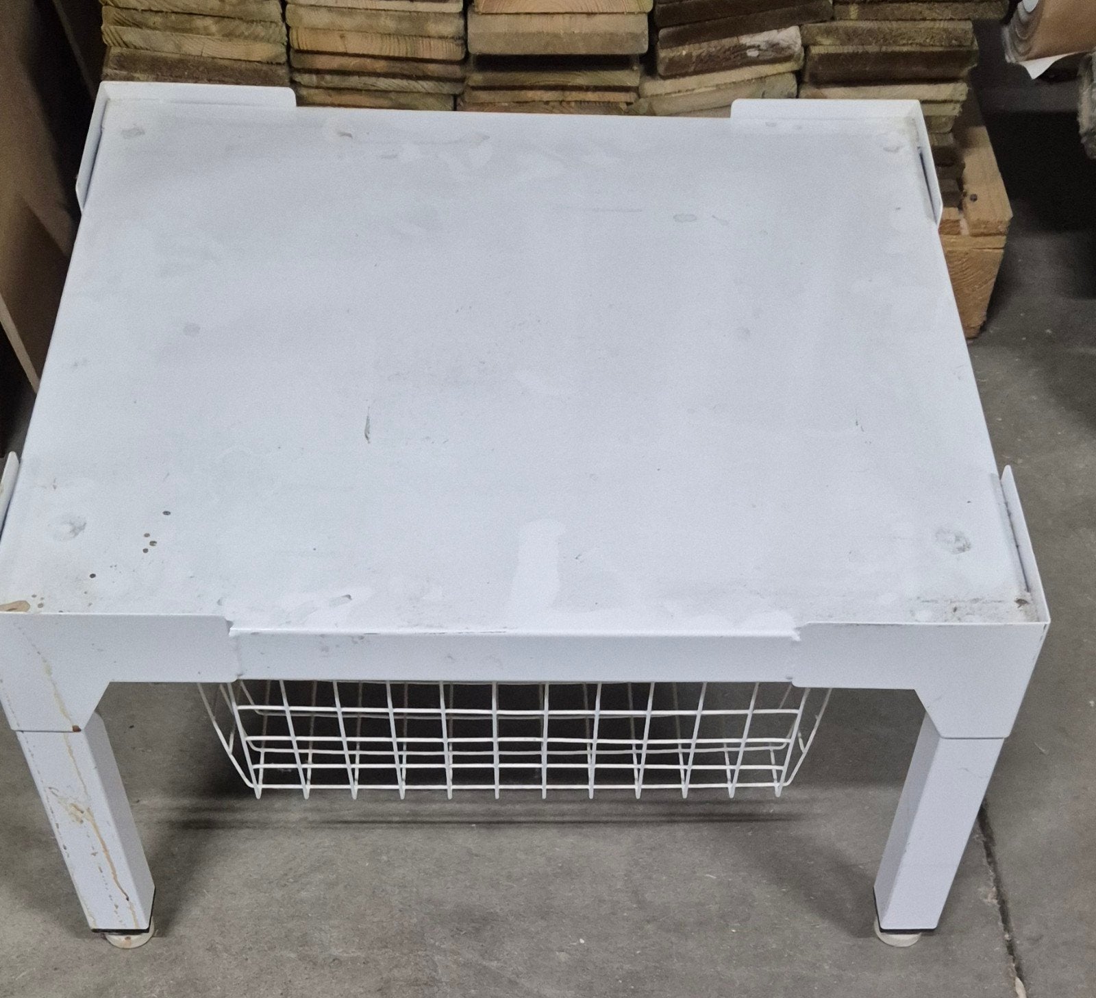 Wasmachine verhoger met opbergmand, Ophalen