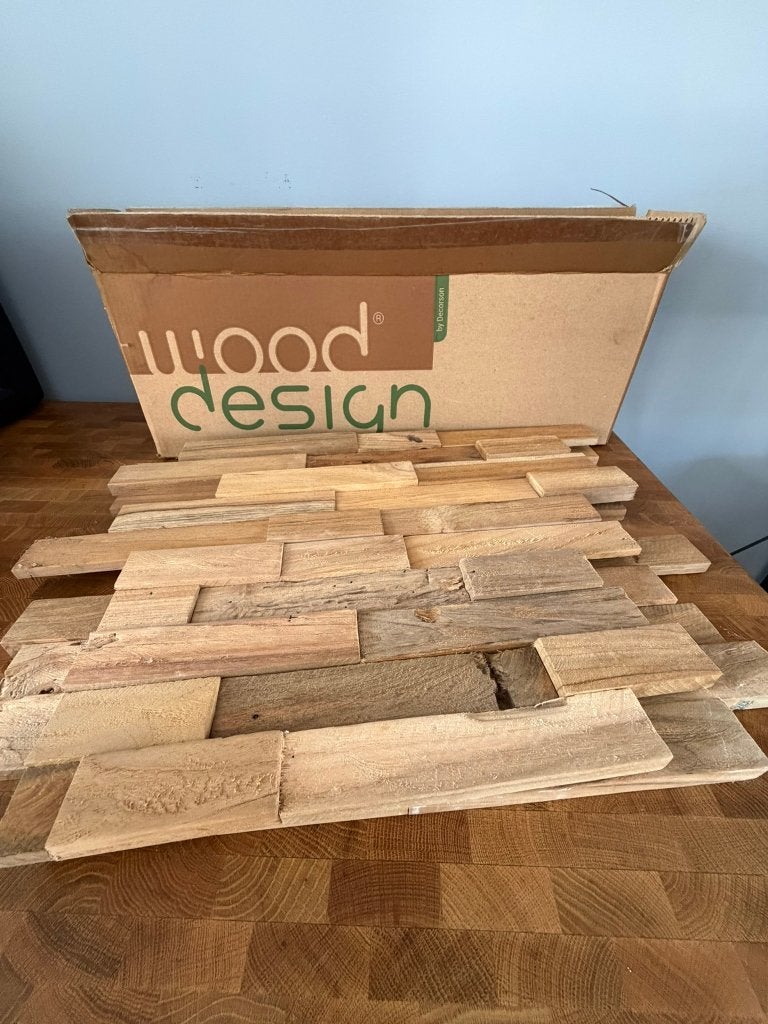 Restpartij Houten Wandpanelen, Doe-het-zelf en Verbouw, Ophalen, Zo goed als nieuw, Hout, Minder dan 20 mm