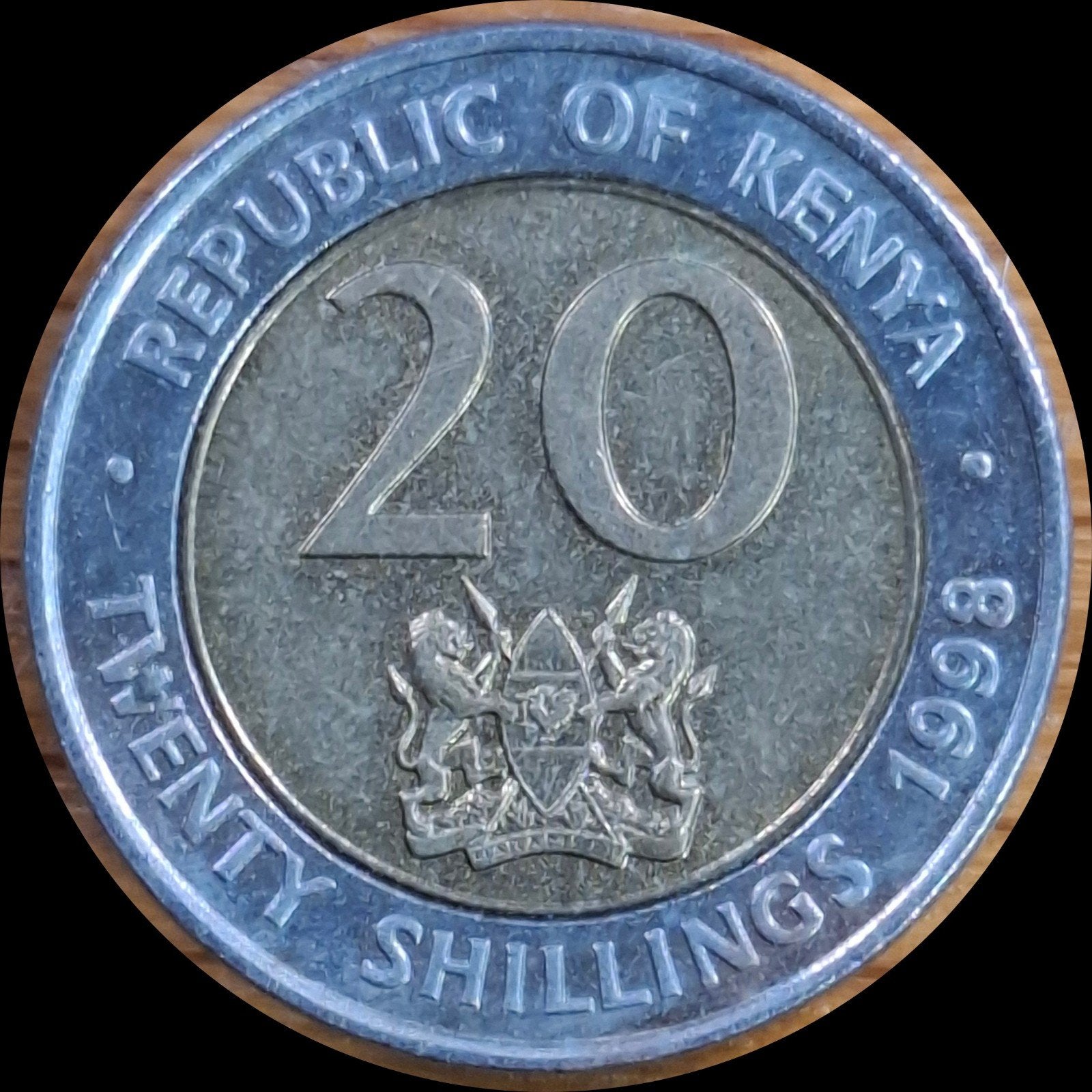 98# Kenia 20 Shillings 1998 km32, Postzegels en Munten, Munten | Afrika, Ophalen of Verzenden, Overige landen