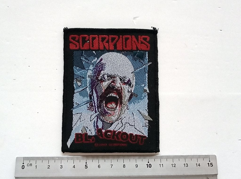Scorpions vrij mooie blackout patch s274 rock, Ophalen of Verzenden, Nieuw, Kleding