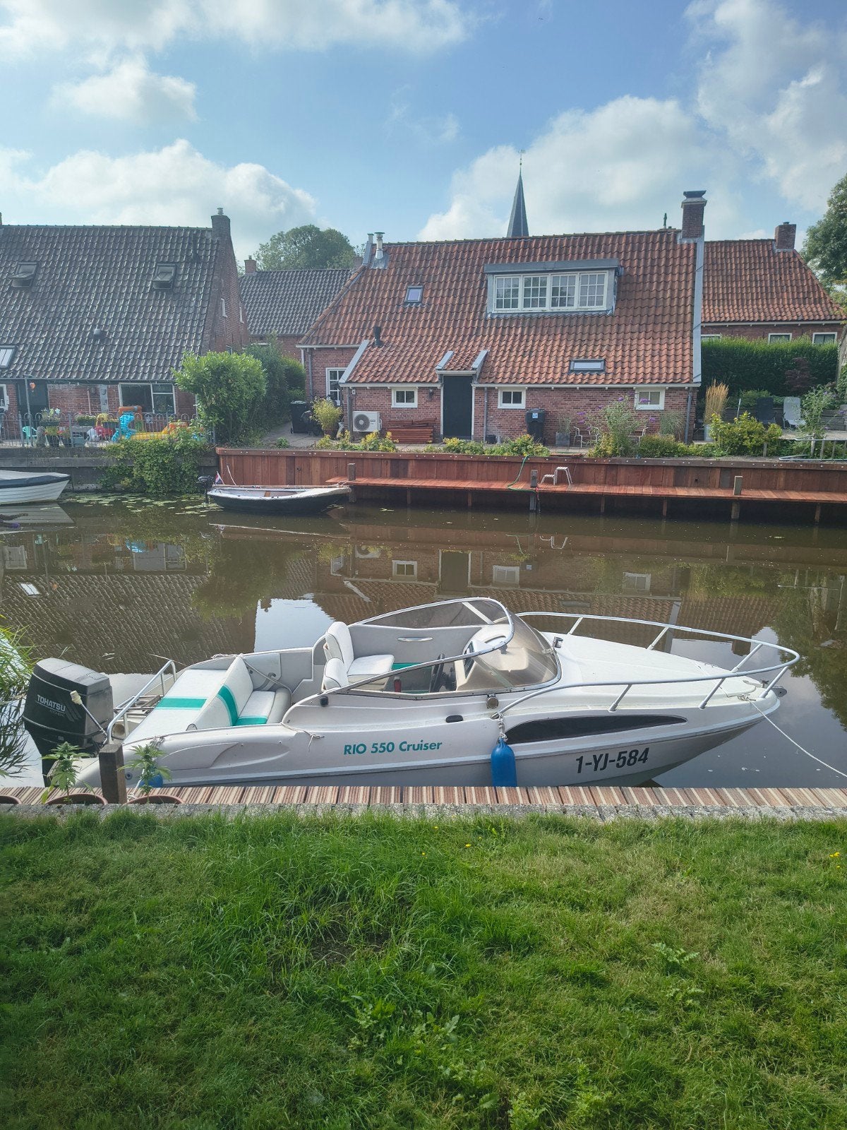 Rio 550 Cruiser met 120 PK Tohatsu Buitenboordmotor, Watersport en Boten, Gebruikt, Buitenboordmotor, Kruiser, Zonnedek