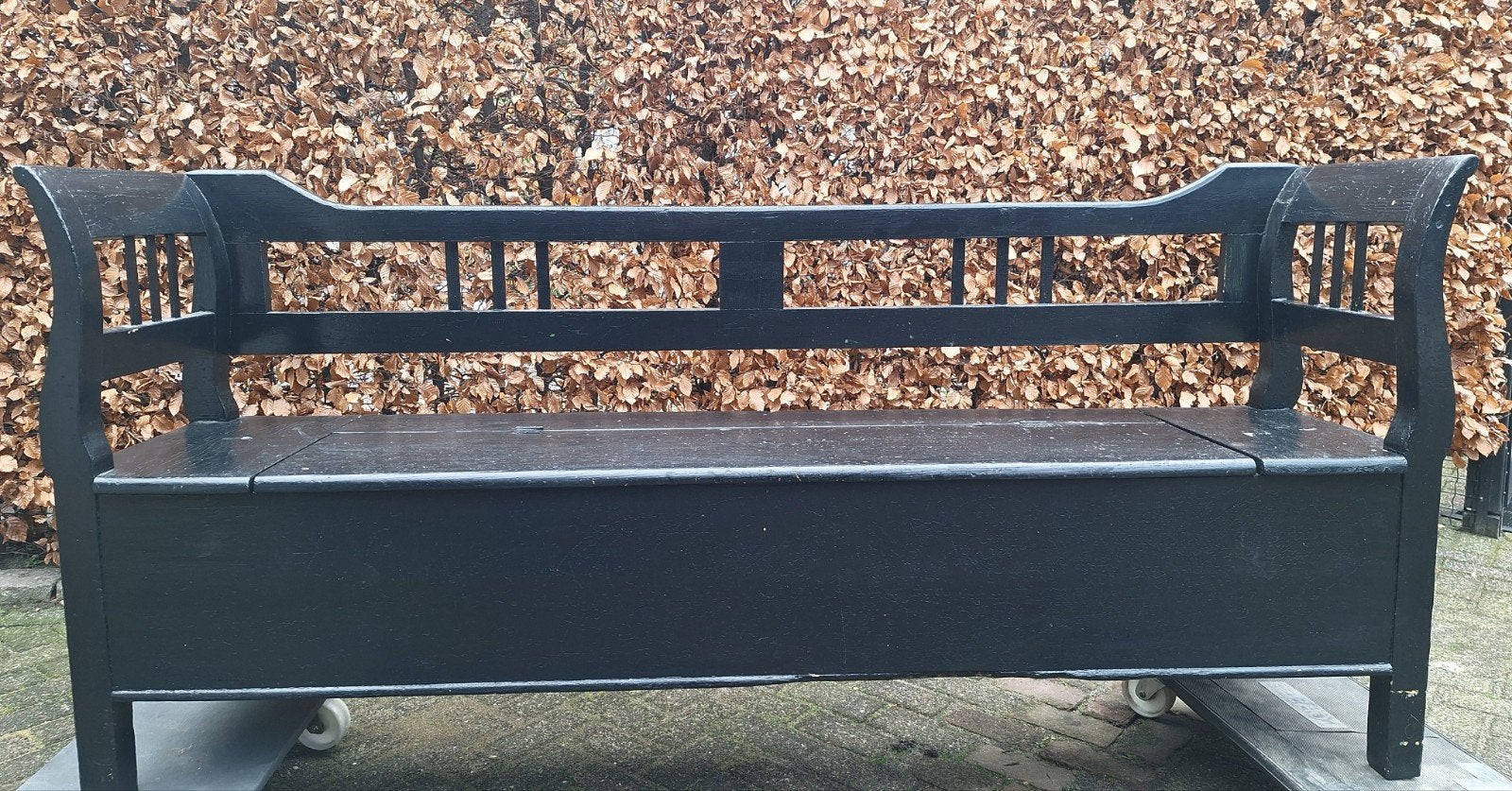 Zwarte Deense klepbank, Tuin en Terras, Tuinbanken, Ophalen