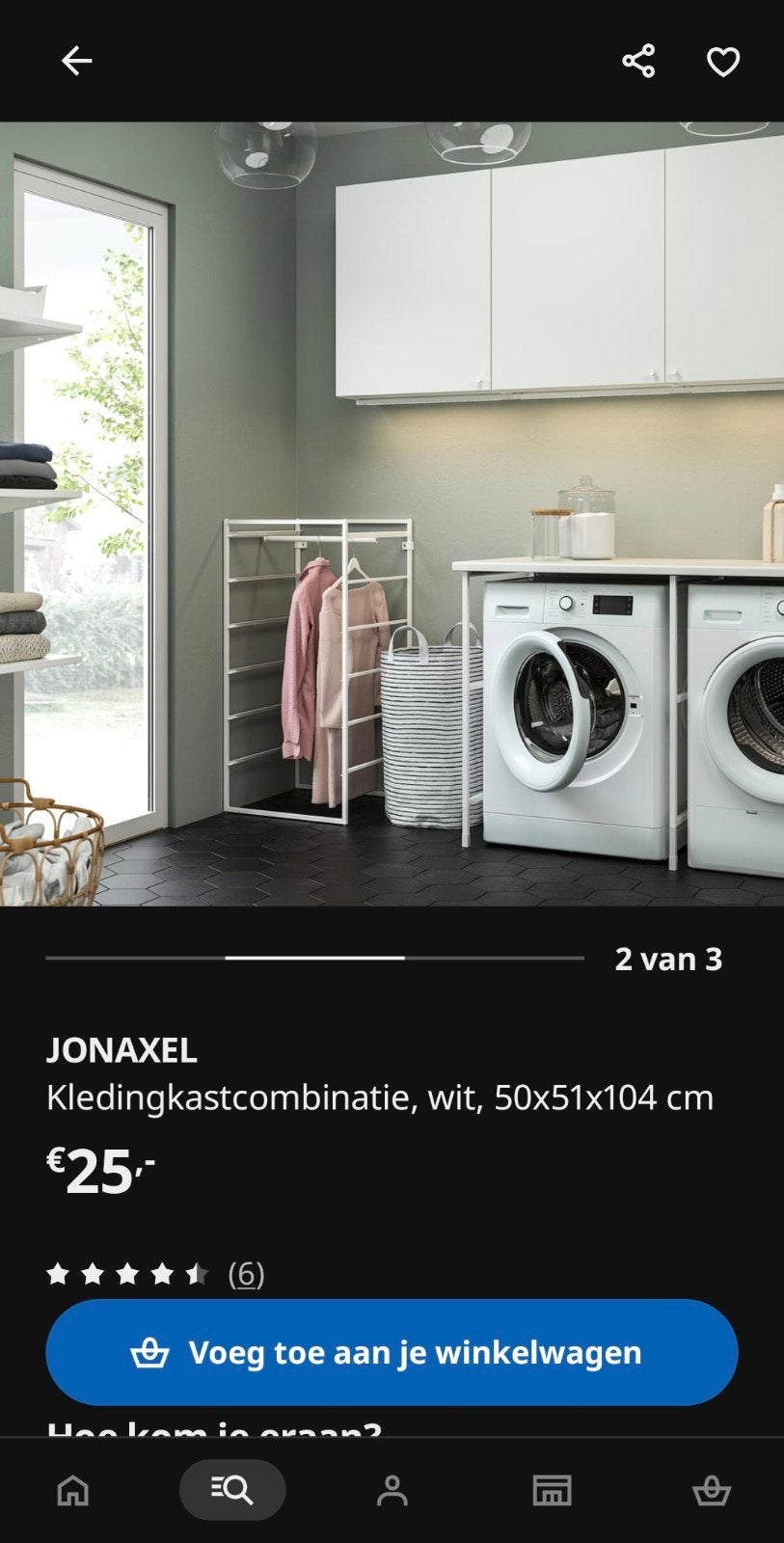 JONAXEL Kledingkastcombinatie wit, 50x51x104 cm, Huis en Inrichting, Ophalen, 100 tot 150 cm, 50 tot 100 cm, Zo goed als nieuw