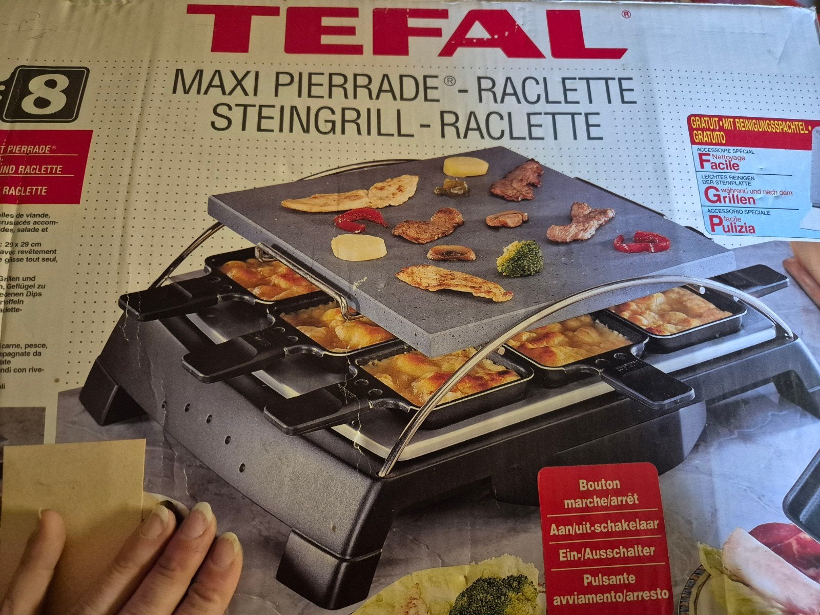 Tefal Maxi Pierrade Raclette, max 8 pers, teab., Ophalen, Gebruikt, 8 personen of meer