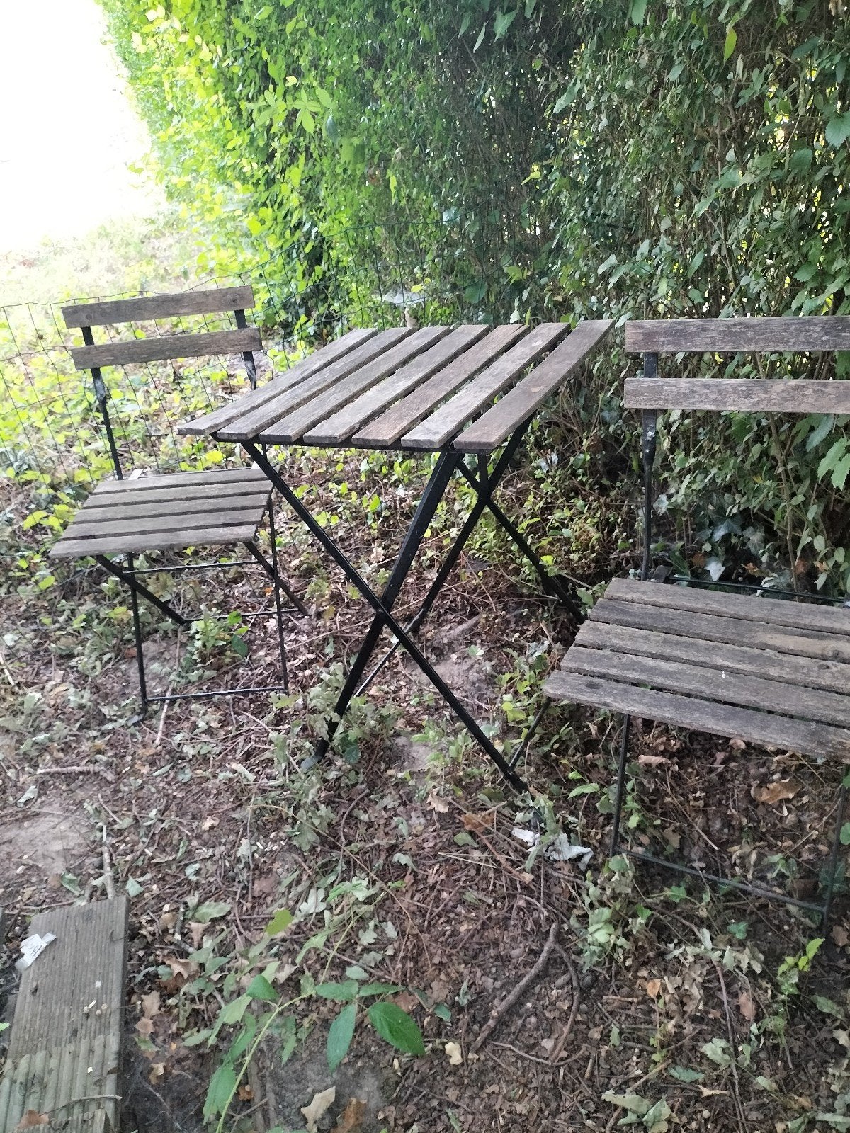 authentiek vintage bistro setje, Ophalen, Overige materialen, 2 zitplaatsen