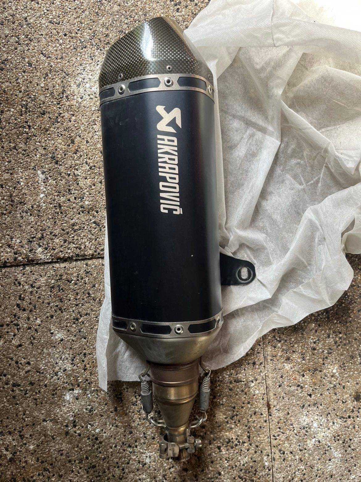 Vespa gts akrapovic uitlaat 125cc, Ophalen of Verzenden, Gebruikt