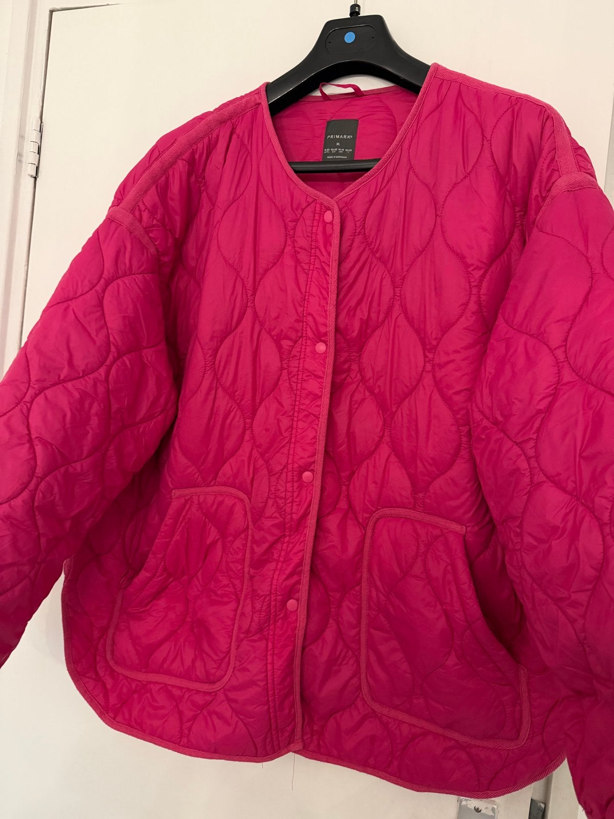 Dames gewatteerde jas - Gedragen, nog in goede staat, Ophalen of Verzenden, Gedragen, Maat 46/48 (XL) of groter, Roze