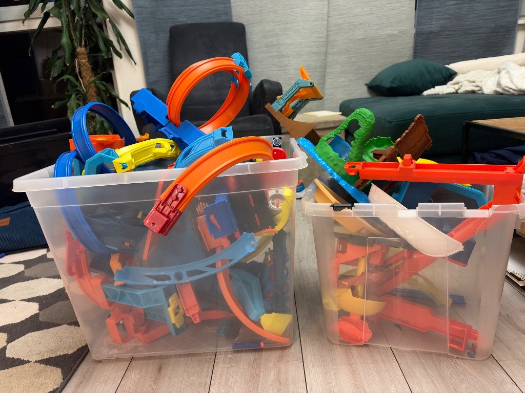 Grote Hot Wheels Racebaan Collectie met Looping en Meer, Ophalen of Verzenden, Met looping, Racebaan, Gebruikt