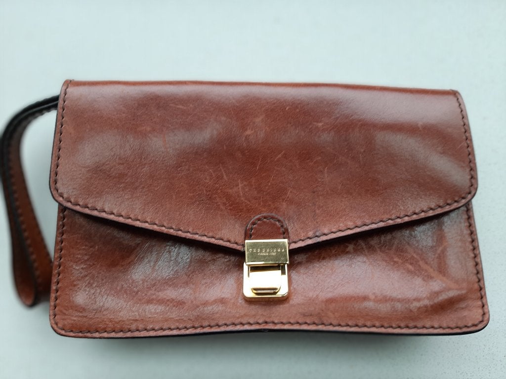 herenpolstas, Sieraden, Tassen en Uiterlijk, Toilettassen, Ophalen, Zo goed als nieuw, Bruin, Heer