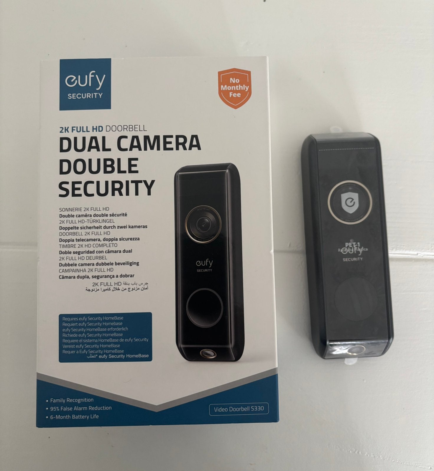 Eufy video deurbel S330 dual camera, Ophalen of Verzenden, Ingebouwde camera, Zo goed als nieuw, Draadloos