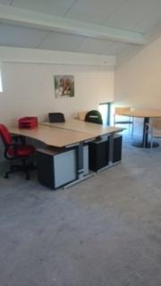 Zit/ sta hoekbureau 160/160 elektrisch, Ophalen, Zit-sta bureau, Elektrisch, Gebruikt