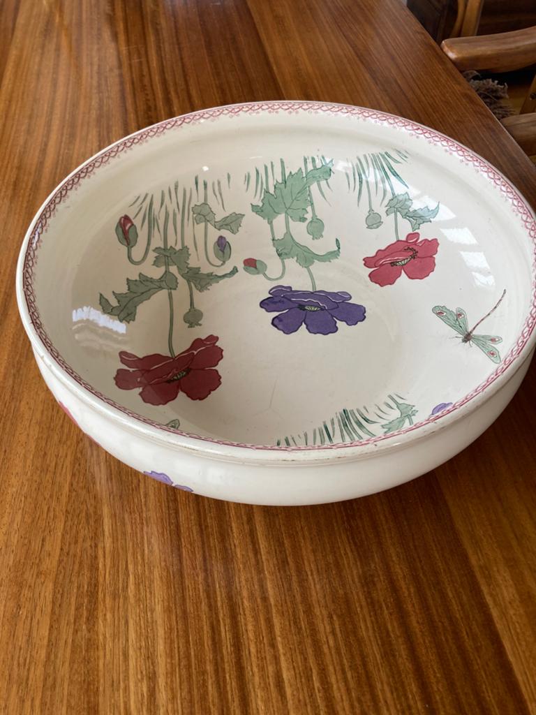 Oude waskom, villeroy aardewerk, Ophalen