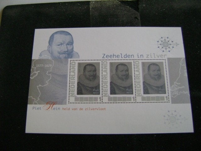 Velletje Persoonlijke postzegels Zeehelden in zilver postfri, Ophalen of Verzenden, Na 1940, Postfris