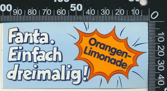 Sticker: Fanta - Orangen Limonade, Verzamelen, Ophalen of Verzenden, Zo goed als nieuw, Bedrijf of Vereniging