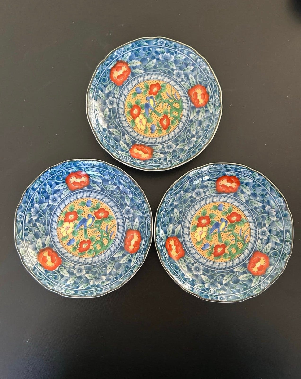 Set van 3 Vintage Japanse Imari Porseleinen Schaaltjes, Ophalen of Verzenden